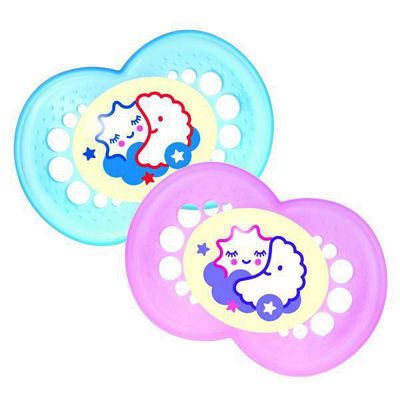 image 1 of Mam Night Soother 6+ Mths X2
