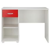 Reno 1 Drawer Desk White & Red