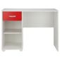 Reno 1 Drawer Desk White & Red