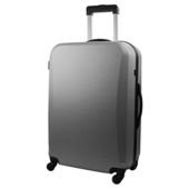Tesco 4-Wheel Hard Shell Suitcase, Silver Large