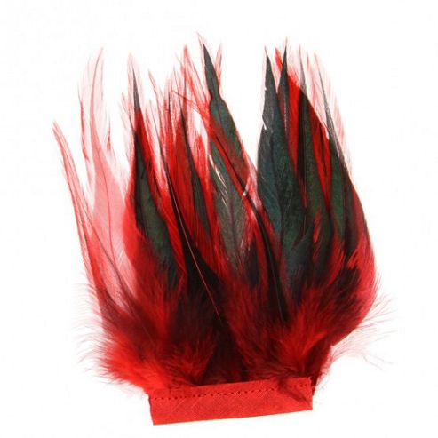 Image of Feathers - Hackle Kreutz Fringe - Red Badger