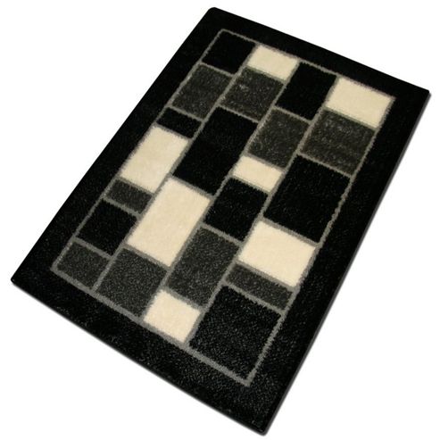 Image of Pharmore Ltd Black Cut And Loop Rug - 220 Cm X 160 Cm (7 Ft 3 In X 5 Ft 3 In)