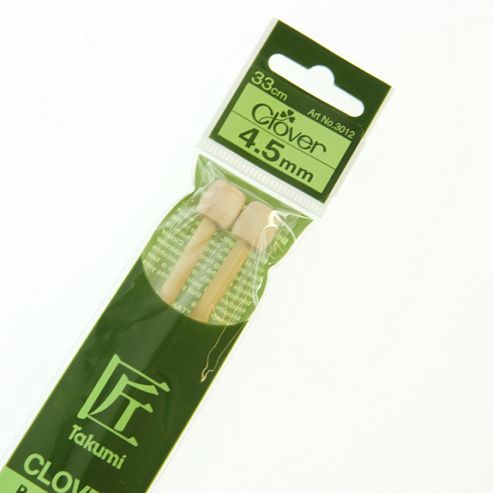 Image of Clover Takumi Bamboo Knitting Needles - 4.5mm - 2pk