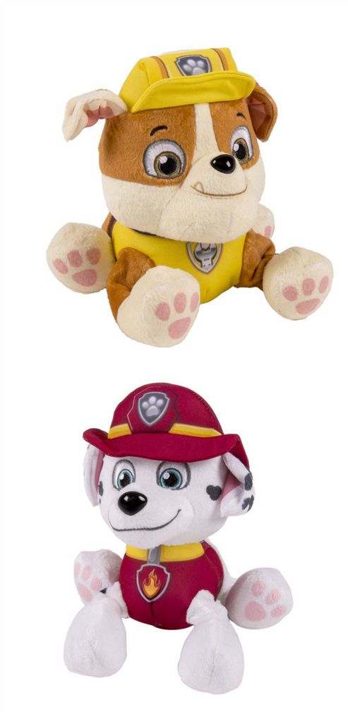 Image of Paw Patrol Plush Bundle - 6'' Marshall And 6'' Rubble - 2 Items Supplied