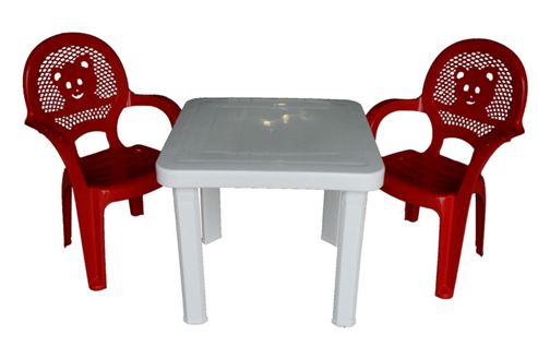 Image of Resol Childrens Garden Plastic Chairs & Table Set- (pack Of 2 Chairs & 1 Table)