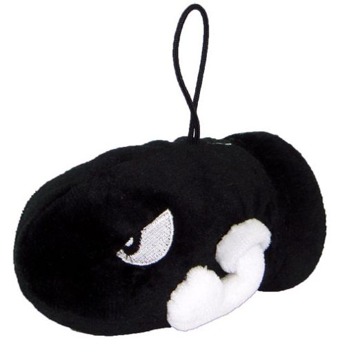 Image of Official Nintendo Mario Plush Series Stuffed Toy - 5" Bullet Bill