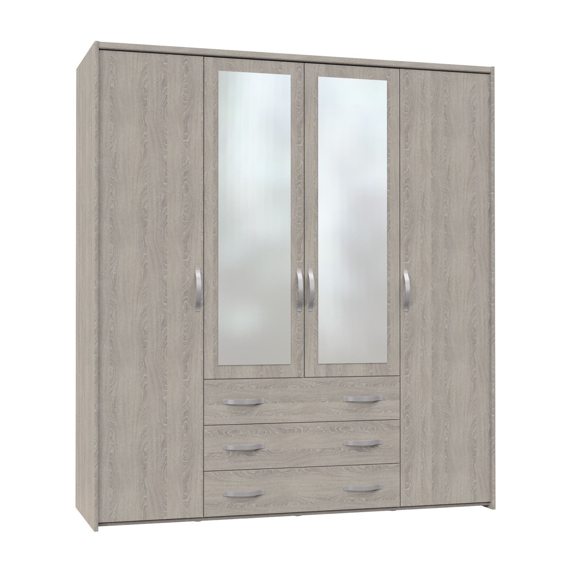 Altruna Now 4 Doors Wardrobe - Oak at Tesco Direct