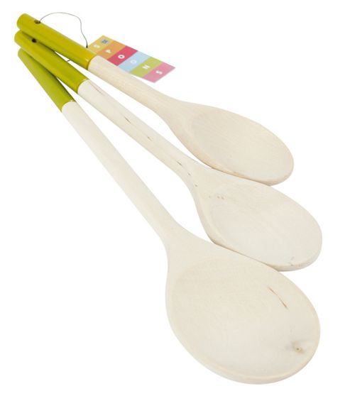 Image of T&g Woodware Ltd 3 Piece Spoon Set (set Of 2) - Green