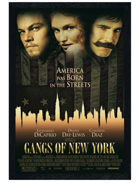 Image of Black Wooden Framed Gangs Of New York Poster