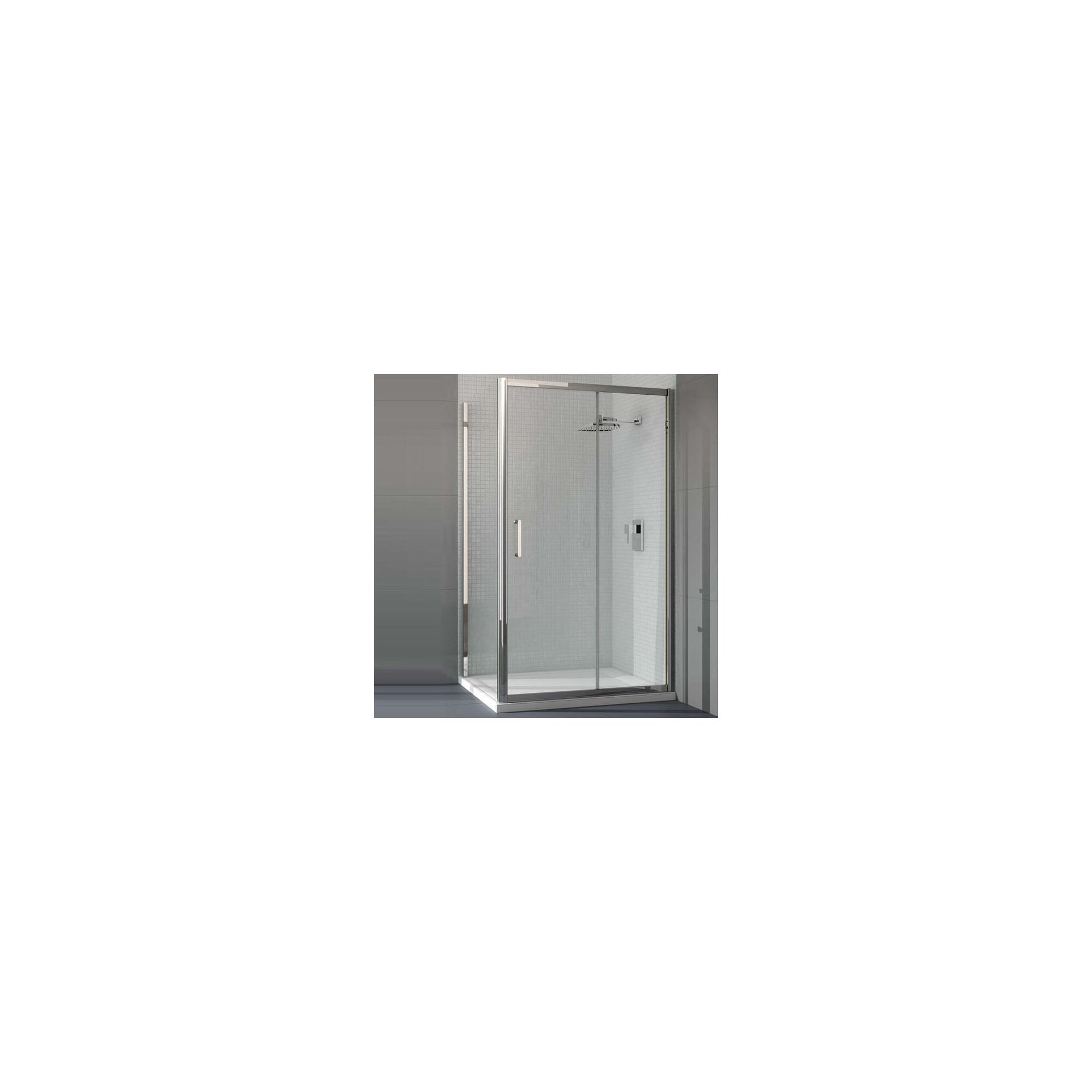 Merlyn Vivid Six Sliding Door Shower Enclosure, 1100mm x 800mm, Low Profile Tray, 6mm Glass at Tesco Direct