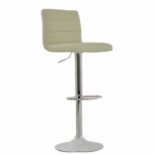 Image of Adriatic Cream Faux Leather Bar Stool