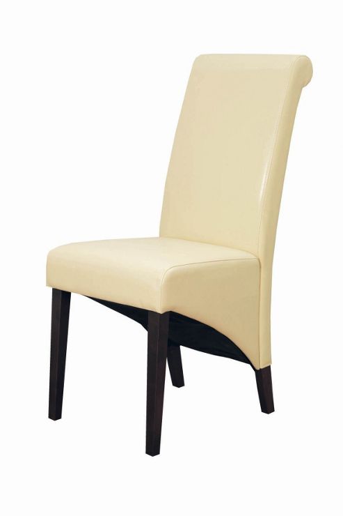 Image of Furniture Link Corban Dining Chair (set Of 2) - Wenge - Cream/wenge