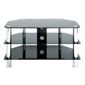 LEVV Universal Black and Chrome TV Stand For up to 37 inch TVs