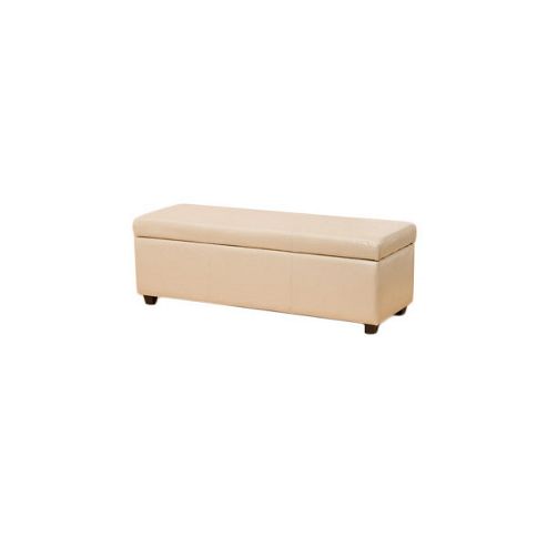 Image of Global Furniture Direct Bench Ottoman With Storage - Black Bonded Leather