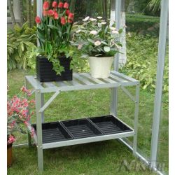 Nison 2 Tier Greenhouse Staging With 3 Seed Trays