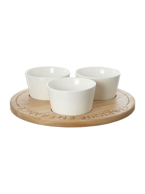 Image of Ash Wood Cheese Round Chip And Dip