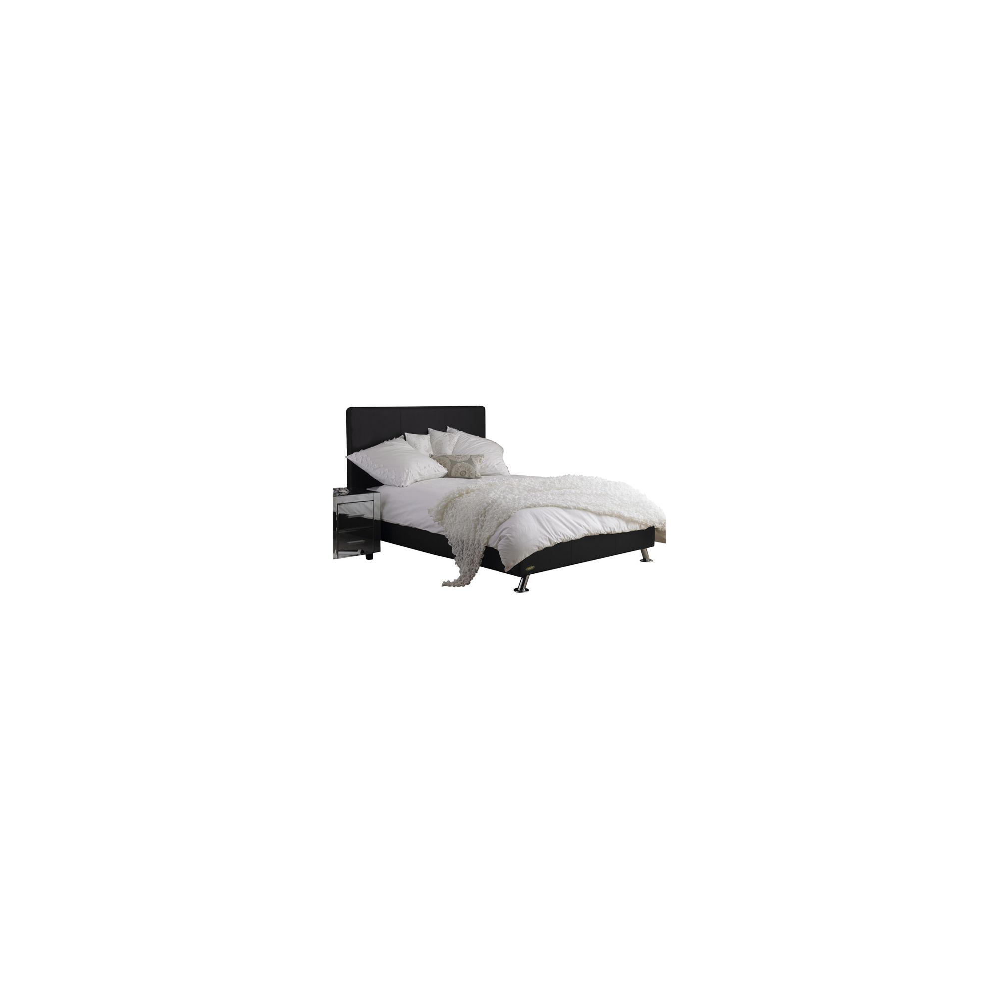 Hyder Milan Faux Leather Bed - Black - King at Tesco Direct