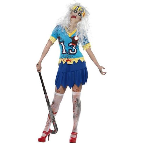 Image of Zombie Horror Hockey Player - Adult Costume Size: 16-18