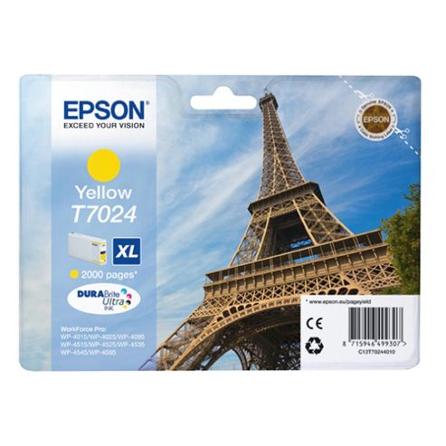 Image of Epson T702xl Printer Ink Cartridge - Yellow