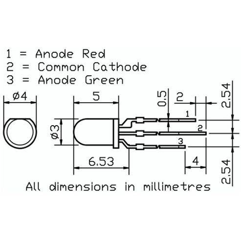Image of Multicolour Led 3mm