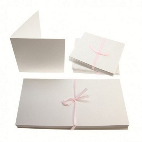 Image of Square Card Blanks 300gsm 50pk - White