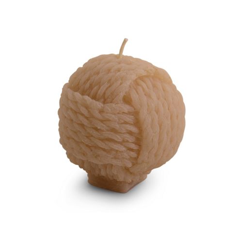 Image of Sailor's Rope Knot Design Wax Candle For The Home In Cream