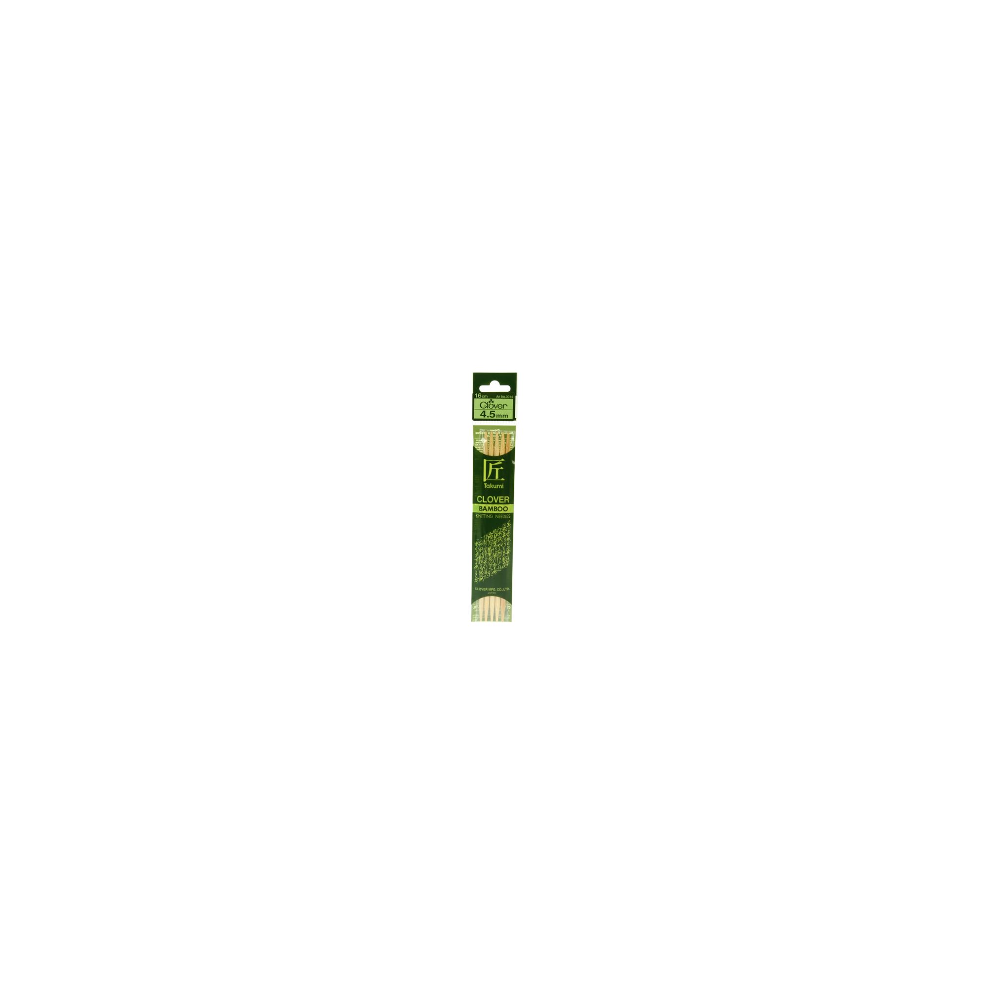Clover Takumi Bamboo Knitting Needles 45mm 5pk