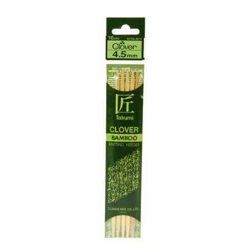 Image of Clover Takumi Bamboo Knitting Needles - 4.5mm - 5pk