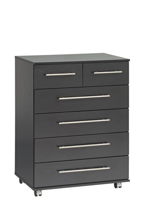Image of Ideal Furniture Bobby 6 Drawer Chest - Black