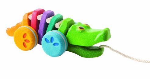 Image of Plan Toys Dancing Alligator Rainbow Edition