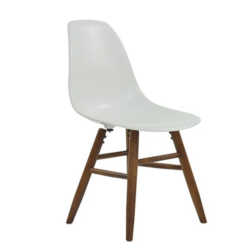Image of Grw Dining Chair White Walnut Leg