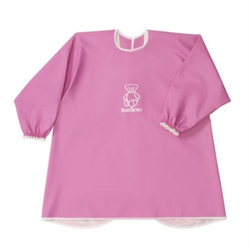Image of Babybjorn Eat And Play Smock (pink)