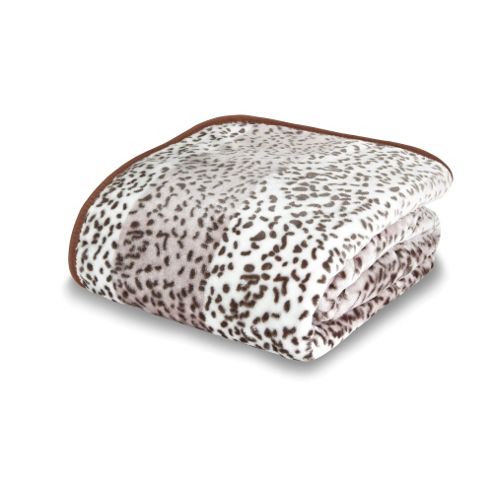 Image of Catherine Lansfield Home Hide Animal Print Throw Tan Throw - Medium