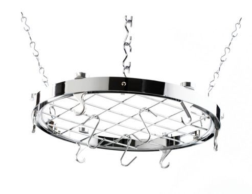 Image of Hahn Round Ceiling Rack In Chrome