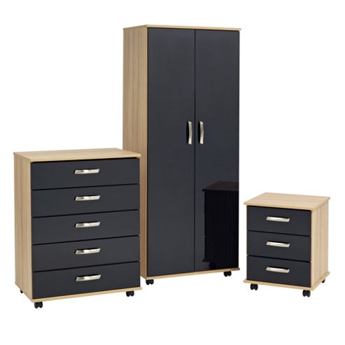 Image of Ideal Furniture Regal Bedroom Collection - Cocobola / Black Gloss