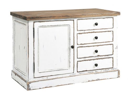 Image of Rowico Aspen Sideboard - White Distress Painted
