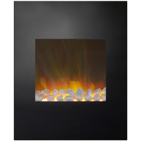 Image of Adam Alexis Black Wall Hung Electric Fire