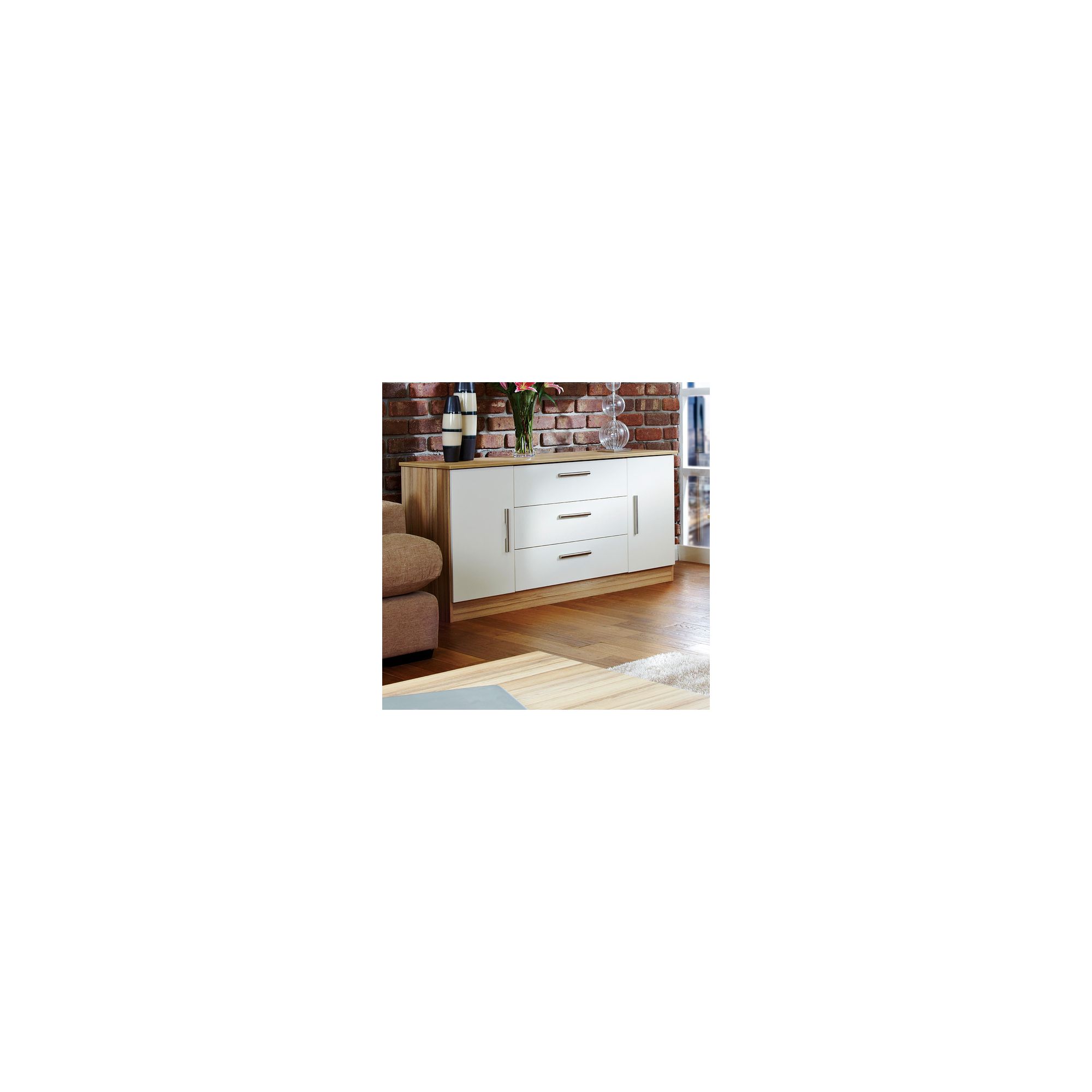 Welcome Furniture Living Room Wide 2 Door / 3 Drawer Unit - Vanilla/Cocobola at Tesco Direct