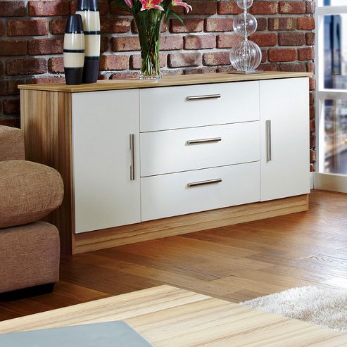 Image of Welcome Furniture Living Room Wide 2 Door / 3 Drawer Unit - Vanilla/cocobola