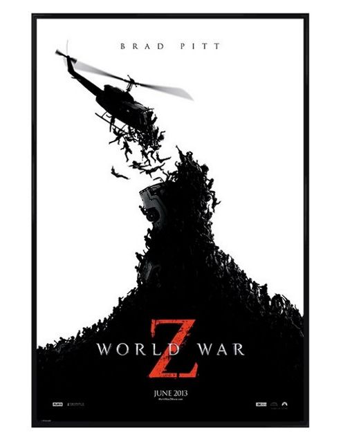 Image of World War Z Gloss Black Framed The Zombies Are Coming! Poster
