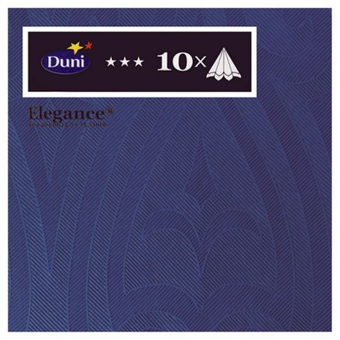 Image of Duni Elegance Napkins, 40cm, 10 Pack, Navy