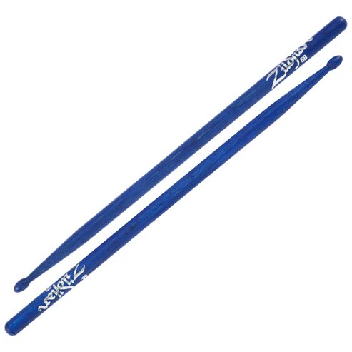 Image of Zildjian 5b Wood Tip Hickory Blue Drumsticks - Pair