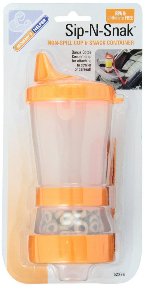 Image of Mommy's Helper Sip-n-snak Non-spill Cup And Snack Container Orange