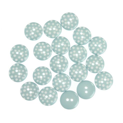 Image of Button Matchbook - Spotty Light Blue/aqua