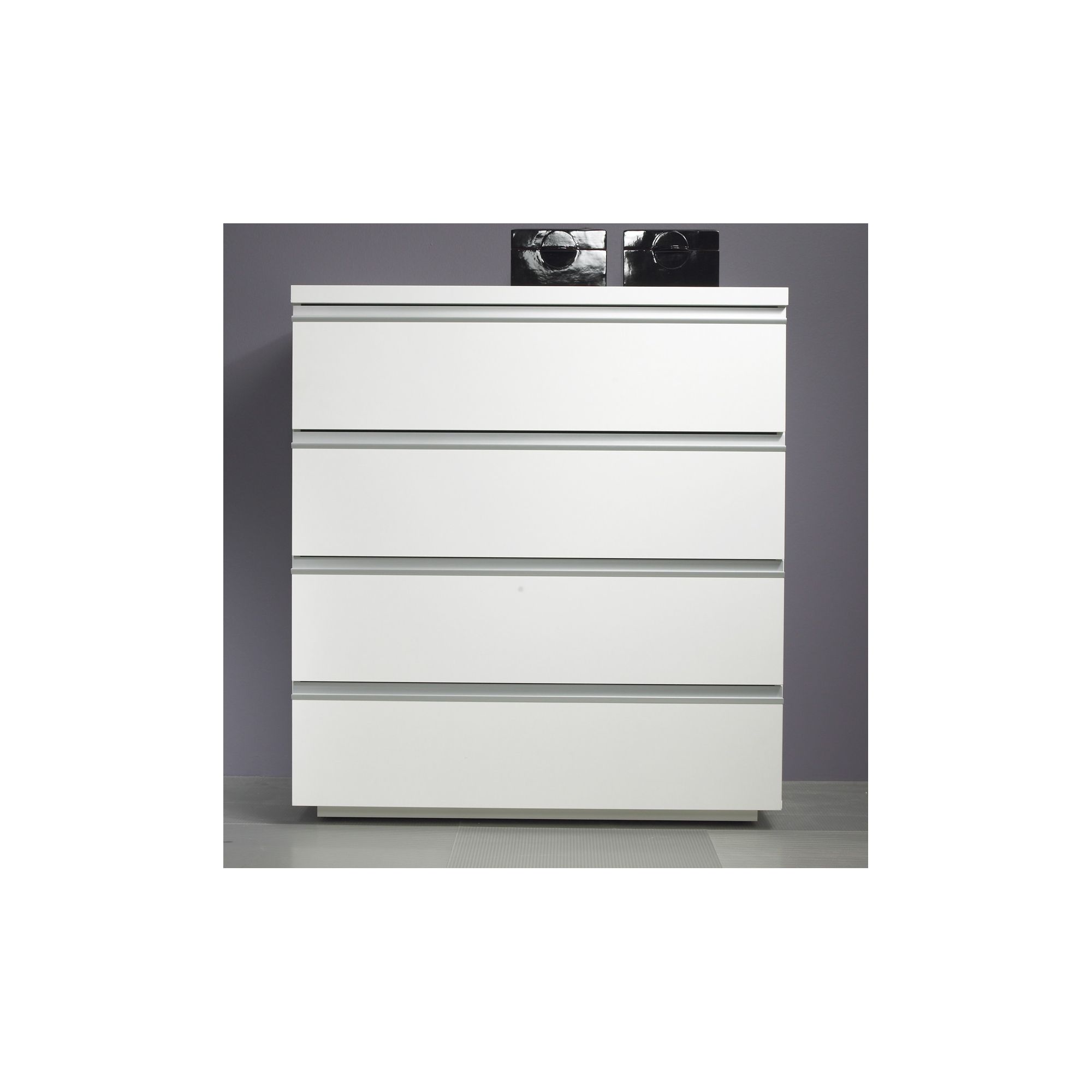 Tvilum Milano Four Drawer Chest in White at Tesco Direct