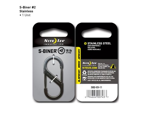 Image of Nite Ize S-biner Size 2 Silver Double Gated Carabiner