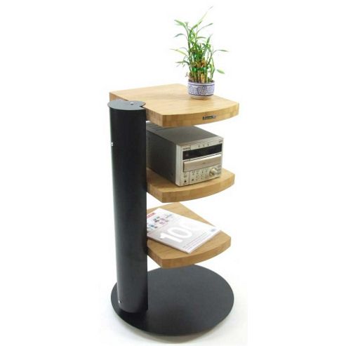 Image of Atacama Helix Black And Bamboo 3 Shelf Hifi Stand