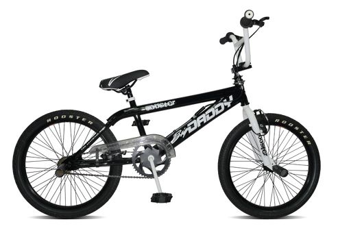 Image of 11" Rooster Big Daddy, 20" Spoked Wheel, Black/white