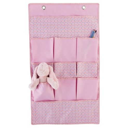 Image of Tesco Kids Hanging Storage Set Pink