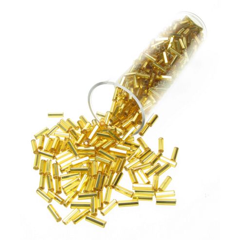 Image of Bugle Bead Silver Lined Gold 30g